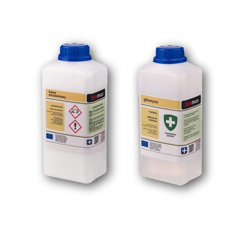 

Zestaw: Gliceryna 1kg, Kwas szczawiowy 600g