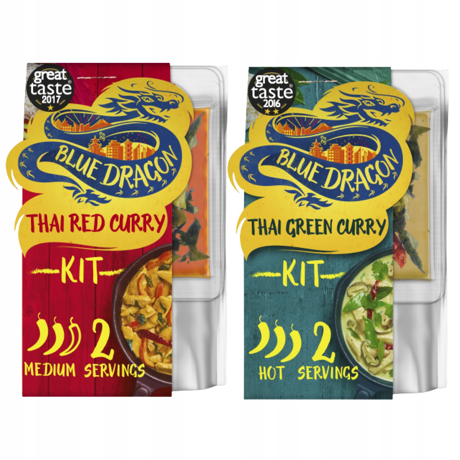 

Blue Dragon 3 Step tajskie red green curry x2