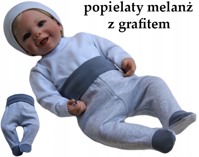 

Półśpioszki śpioszki 80 ze stopką bawełniane