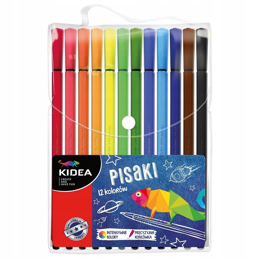 

Flamastry Pisaki W Etui 12 Kol Kidea