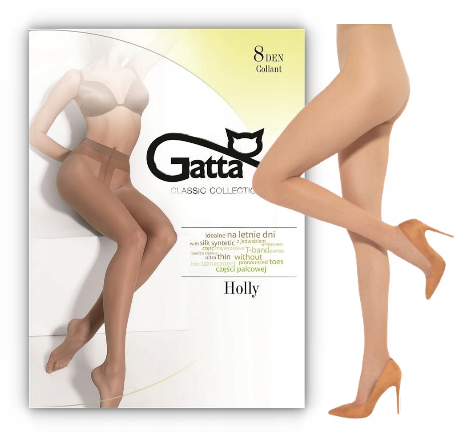 RAJSTOPY GATTA HOLLY 8 DEN STRETCH 3-M visone