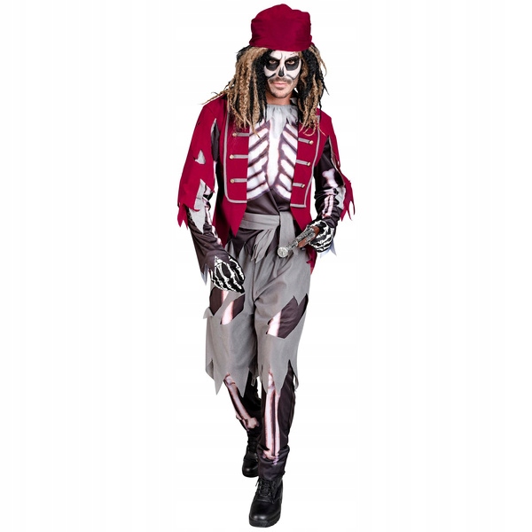 Kostým Pirát Korzár Kostra Kostí Halloween L