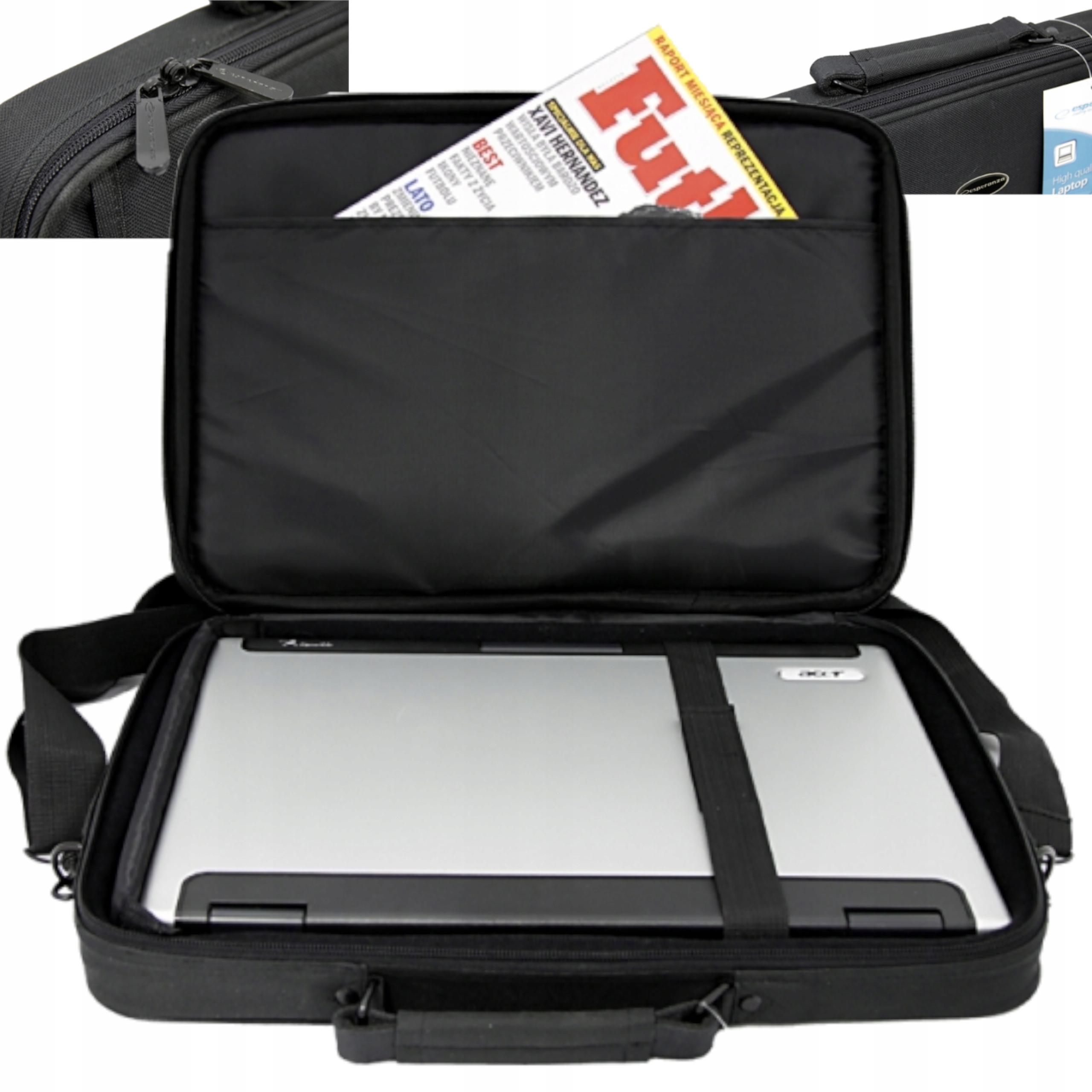

Torba Teczka Na Laptop 17" Mocna Na Ramię