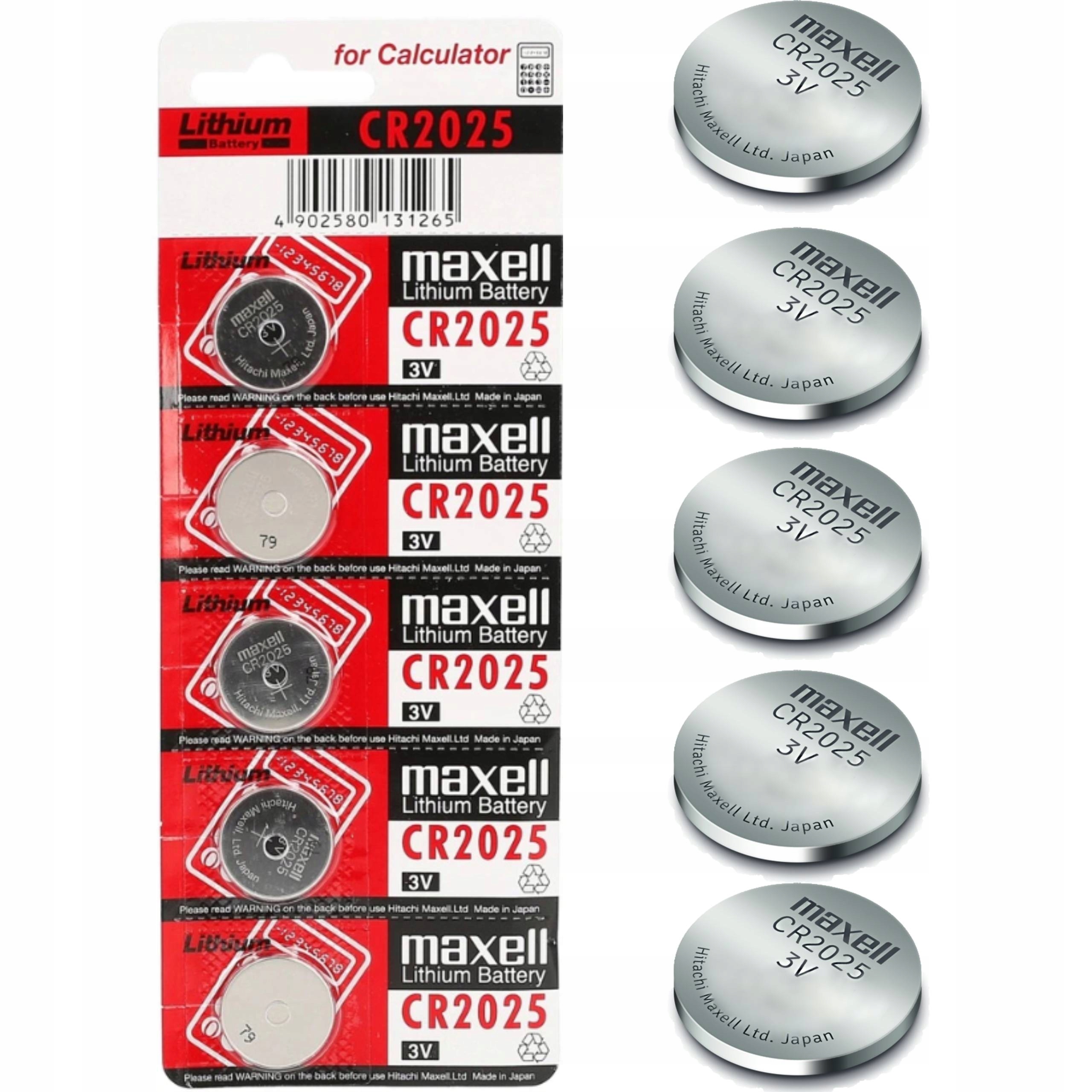 

5x Bateria Litowa Maxell Cr 2025 3V