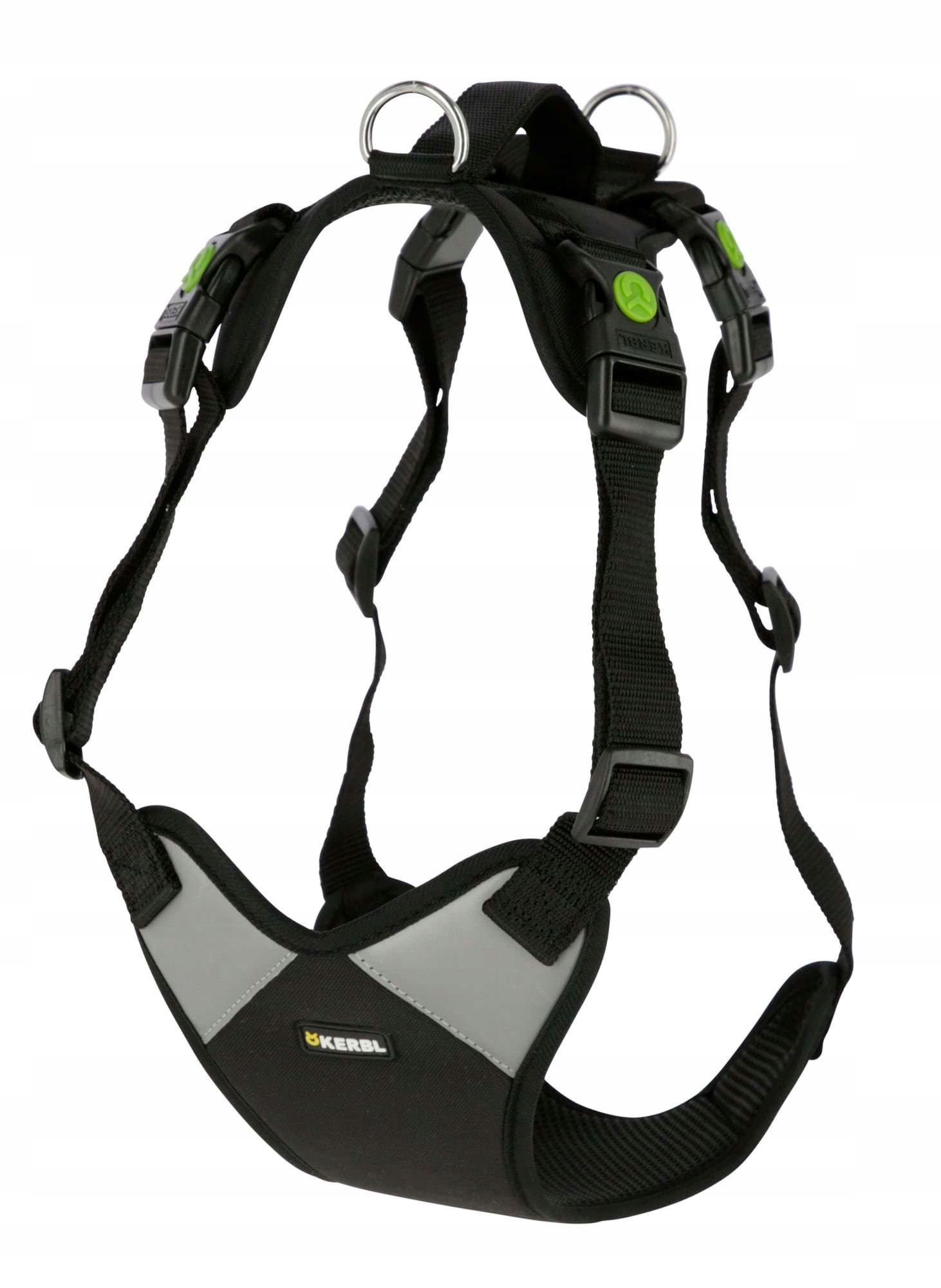 Levně Postroj pro psa Pulsive, obvod krku 36 50 cm, černý, Kerbl