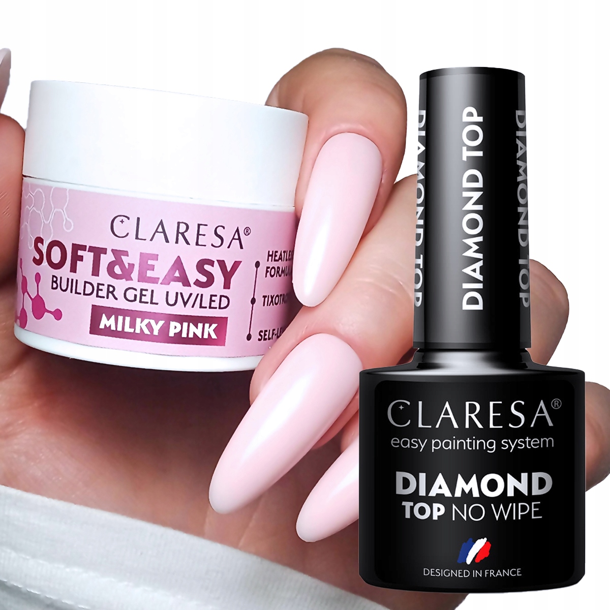 Zestaw Claresa Żel led uv 90g + top diamond Gratis