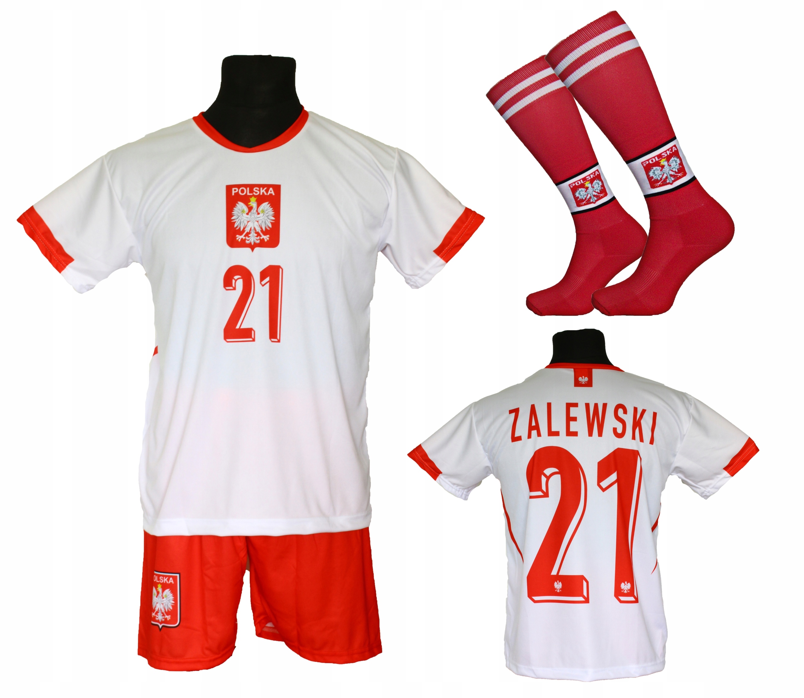 Zalewski komplet strój piłkarski Polska Bg 128