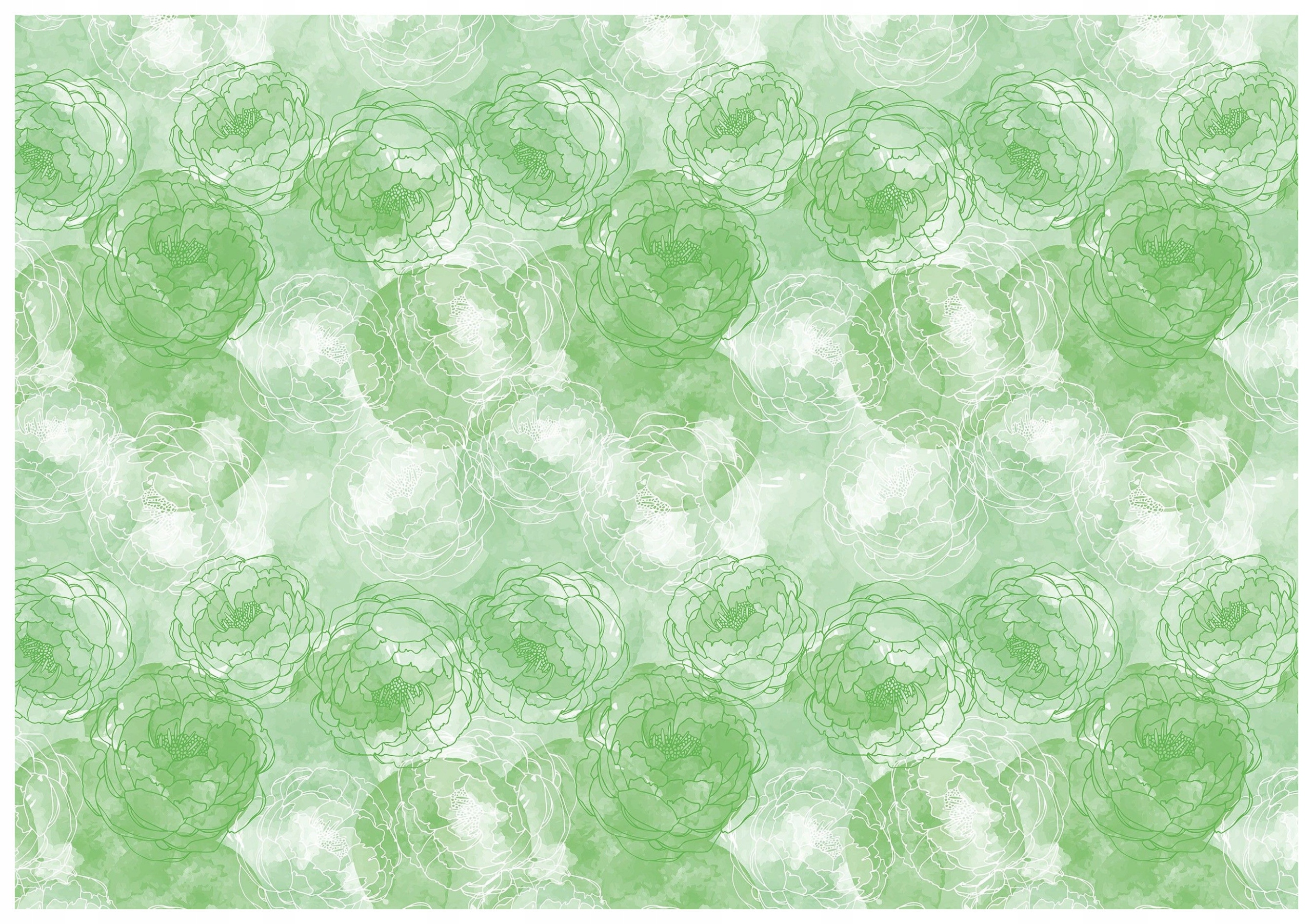 Fototapeta Zelené kvety akvarely jemnosť pokoj 312x219 lepidlo