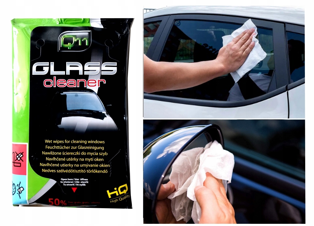 Mokre CHUSTECZKI ŚCIERECZKI DO czyszczenia okien SZYB do auta Q11 30 szt