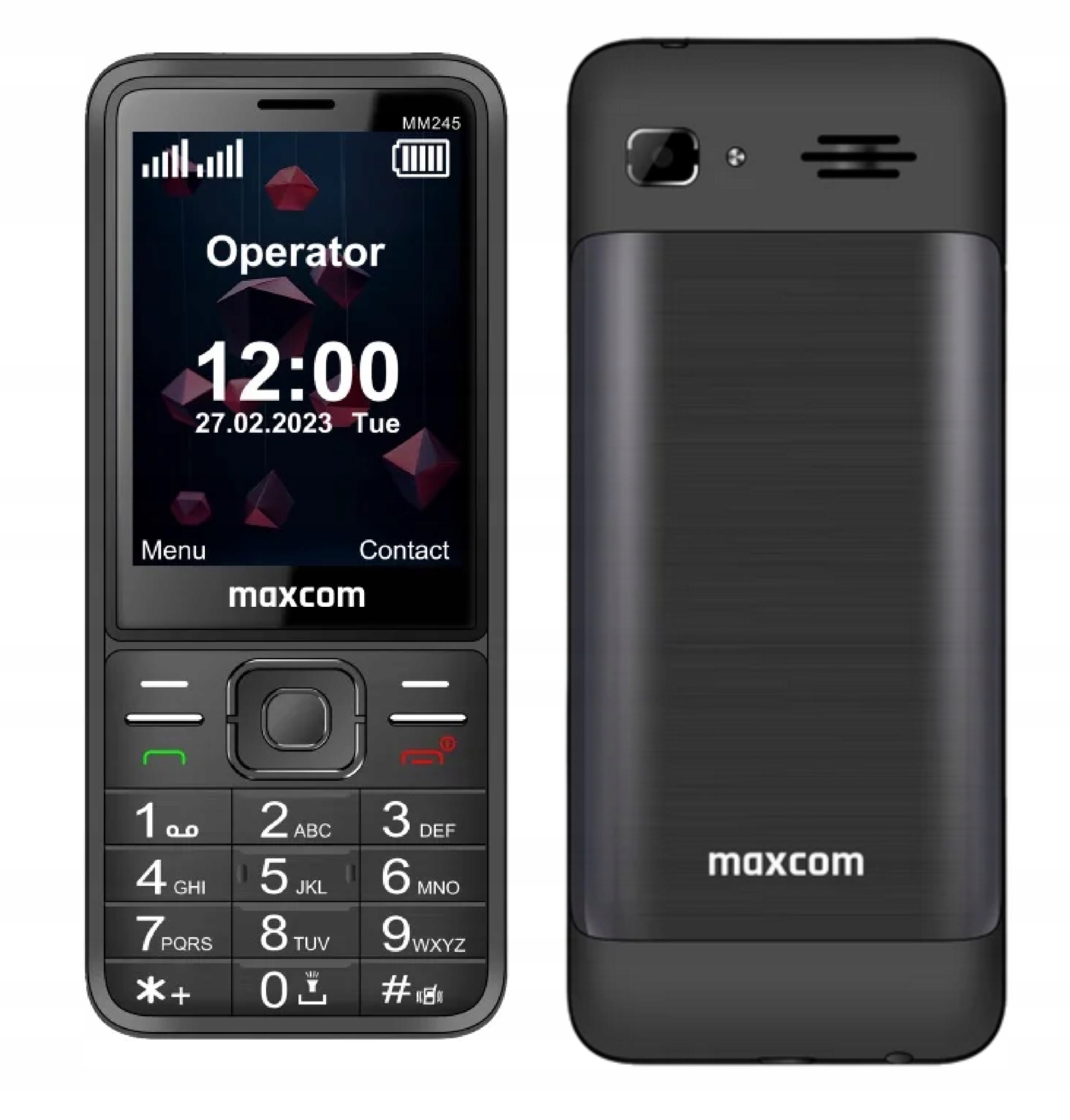 Telefon Maxcom Classic MM245 4G, Usb-c, Lte, Dual Sim, displej 2.8