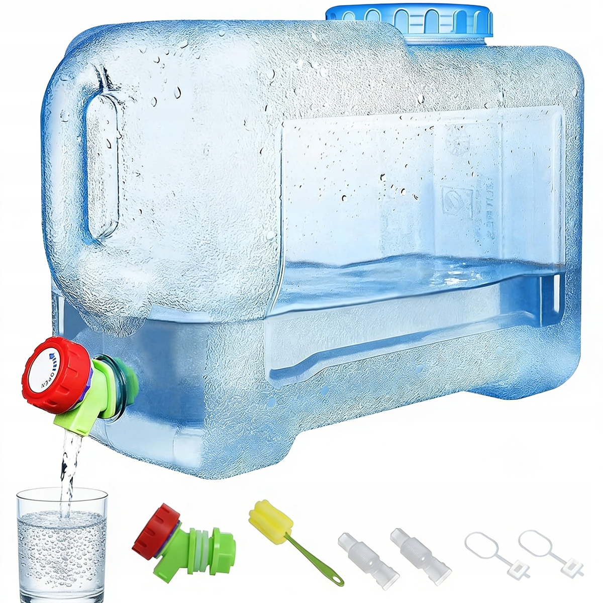 Kanister Zbiornik Z Kranem Na Wodę 12L Przeźroczysty Transparentny