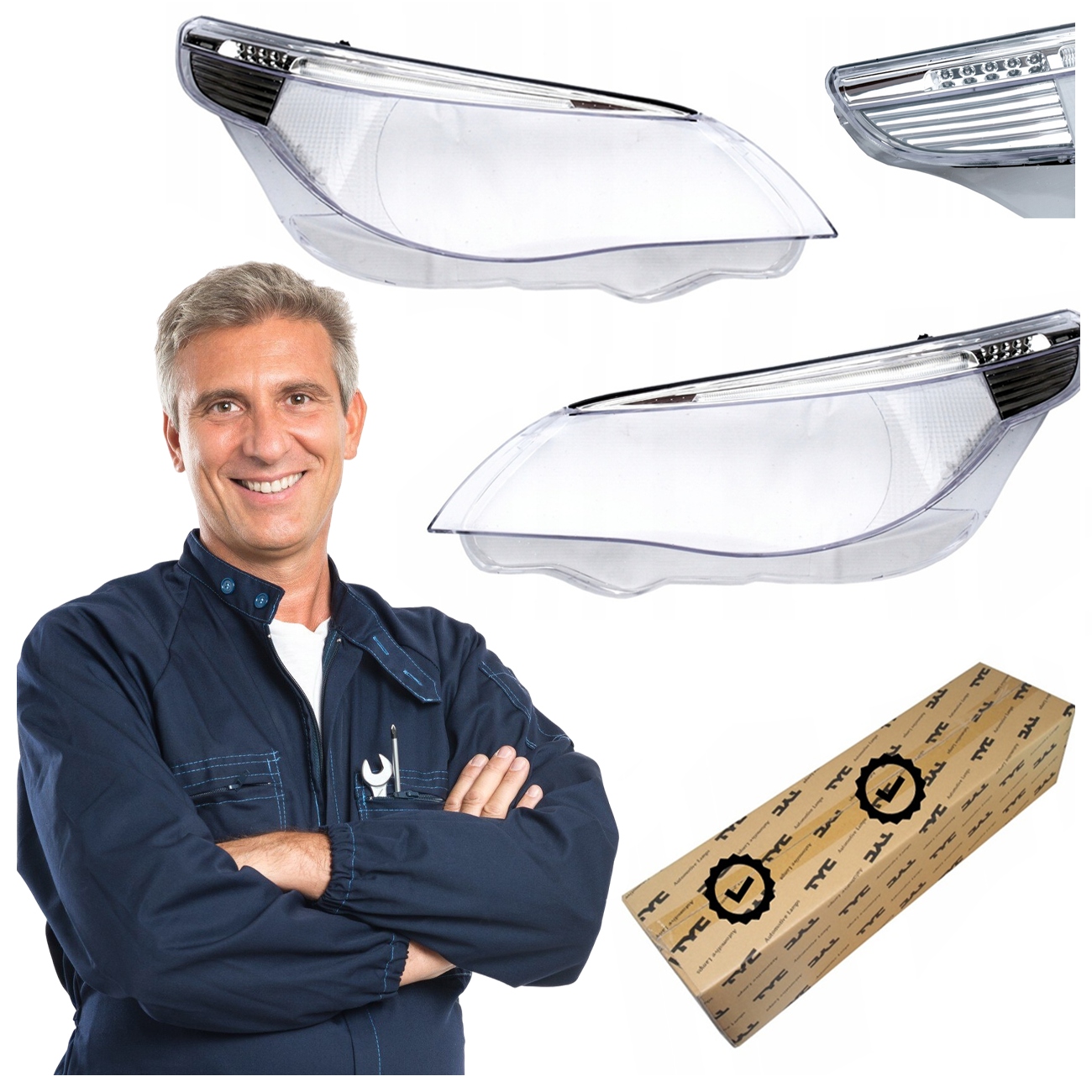 Sklo Tienidla Reflektora Bmw 5 E60 E61 03-07 Pravé Ľavý Xenón