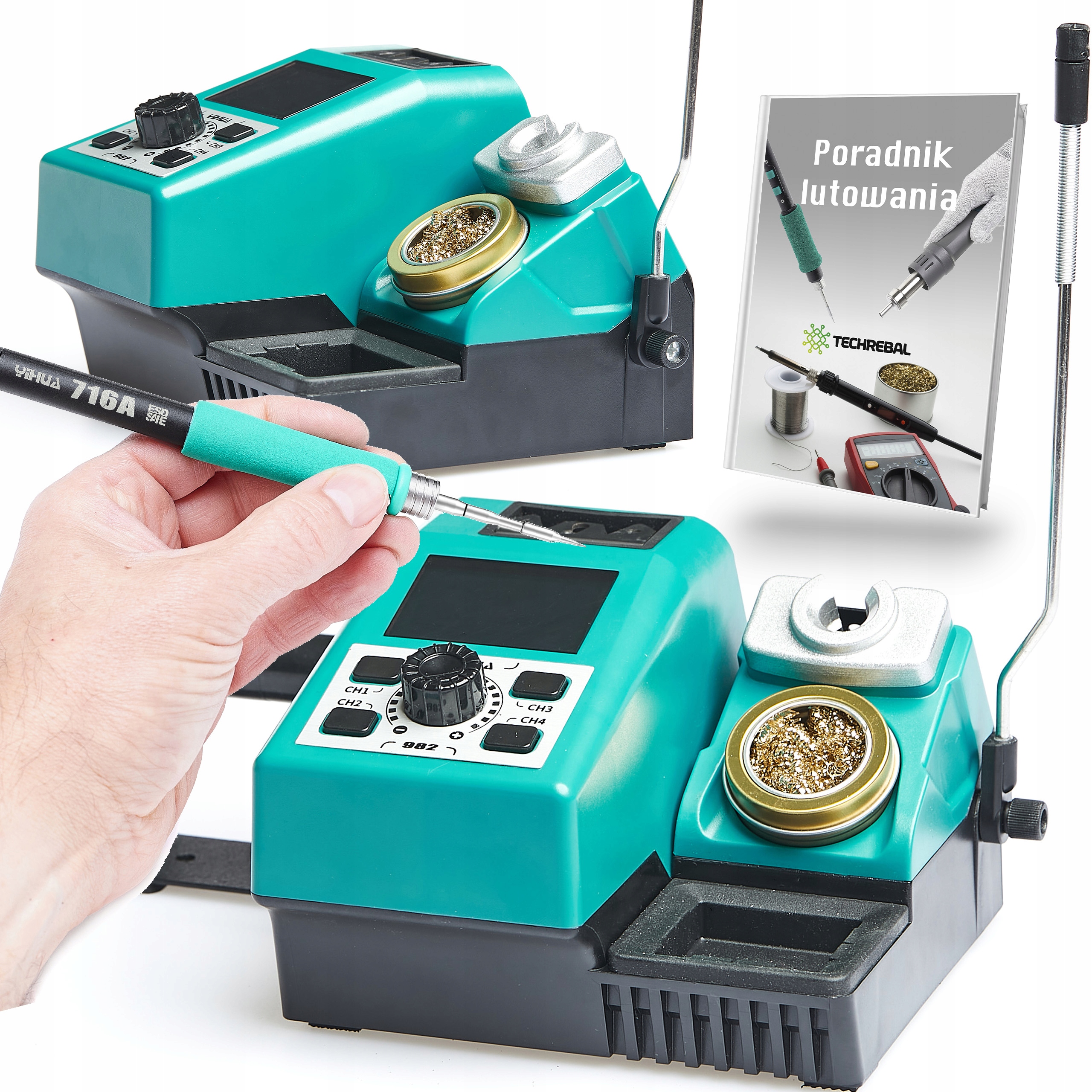 Pájecí stanice Yihua 982-I 40W Grot C210-I Kolba 716A LCD Pid Přesná