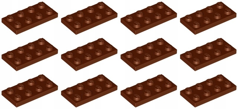 

Lego 3020 Płytka 2x4 brązowa Nowa (15g) 12 szt.