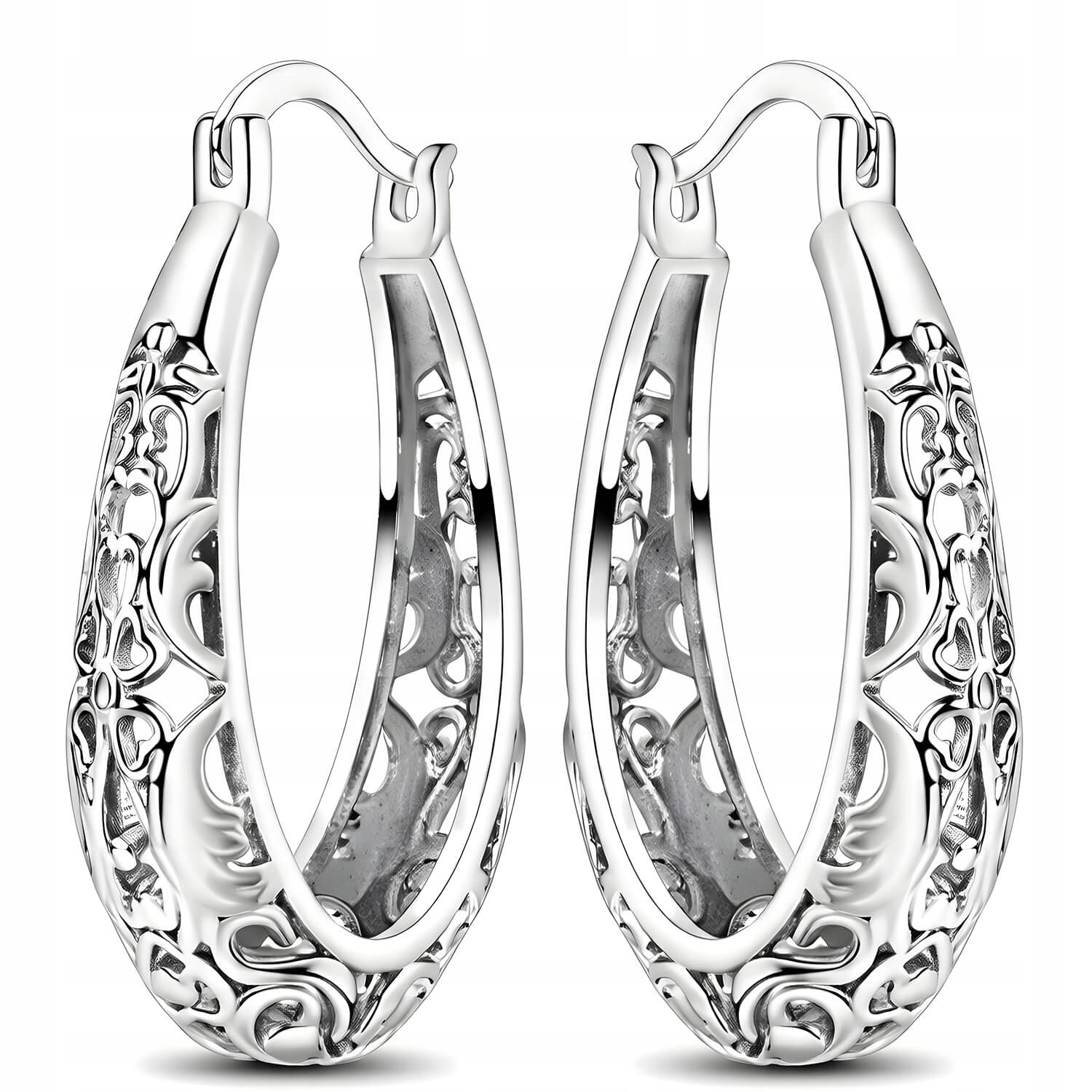 Náušnice Ažurová kola Stříbro 925 Anglické zapínání Elegantní