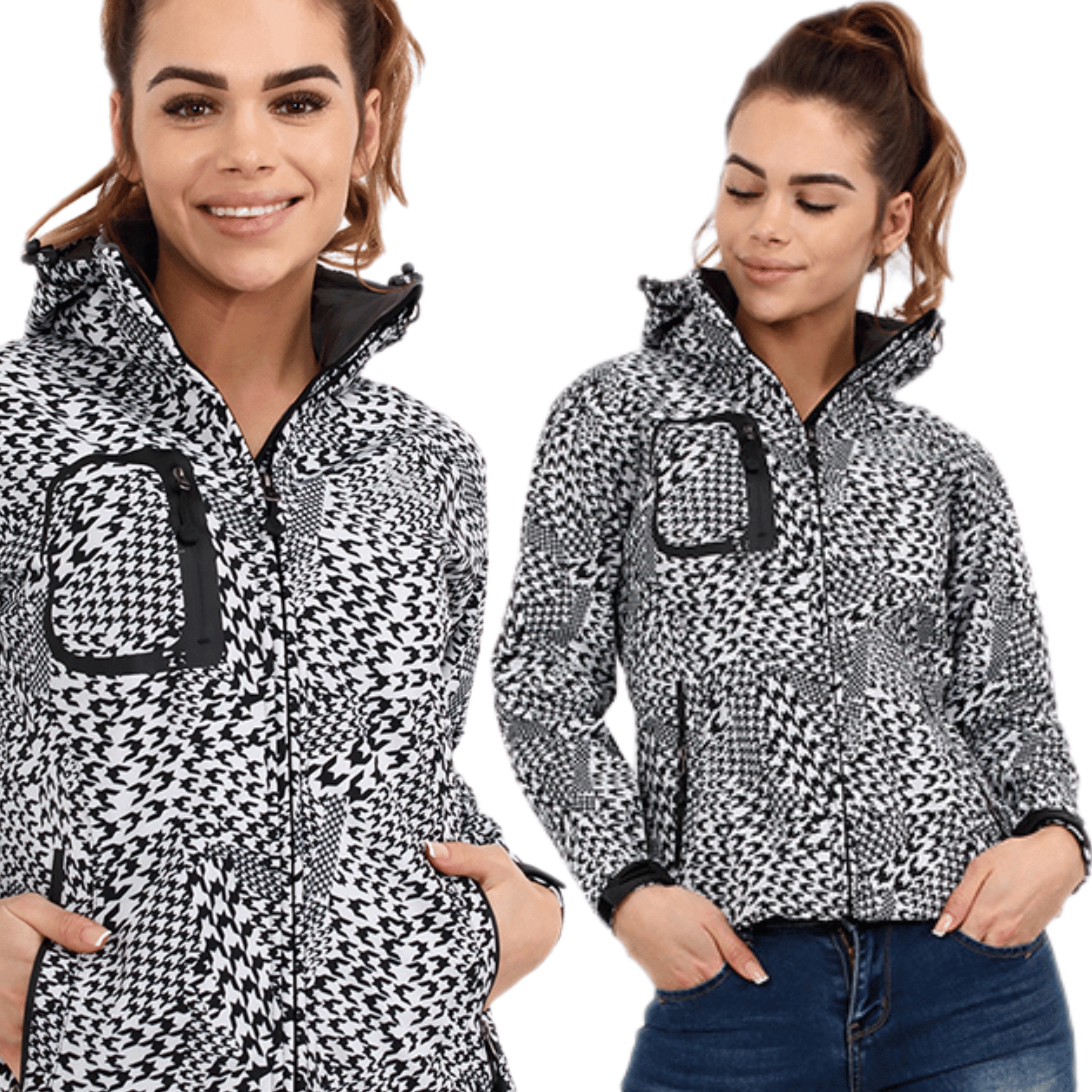 Kurtka Bluza Damska Softshell Windstopper Sport Kaptur Rozpinana P 36 S 121