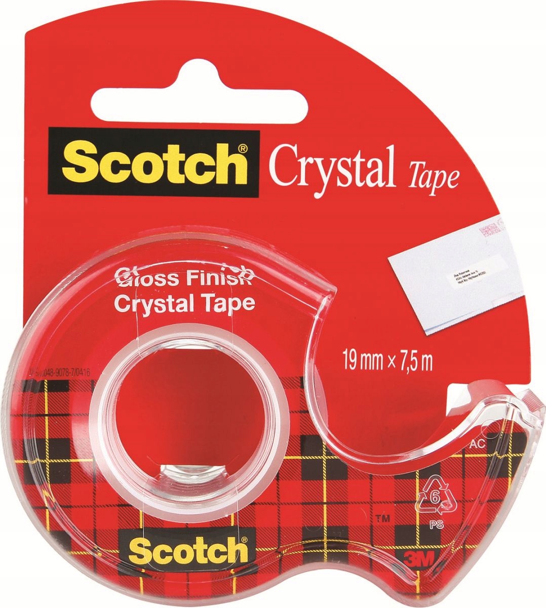 

Taśma Klejąca Scotch Crystal Podajnik 19 mm/7,5 m