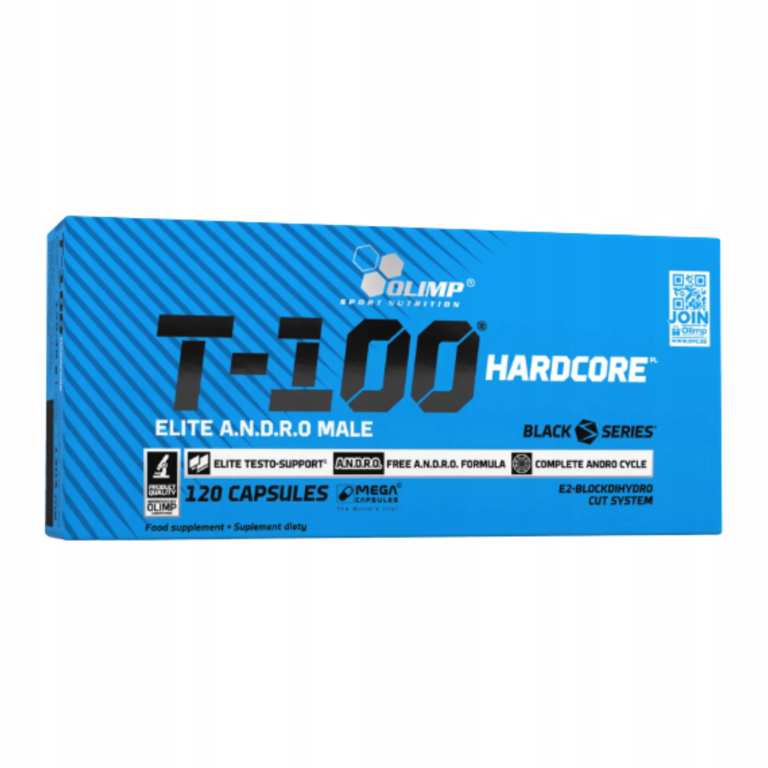 Testosteron Booster Olimp T-100 Hardcore 120 kapslí Maca Pískavice