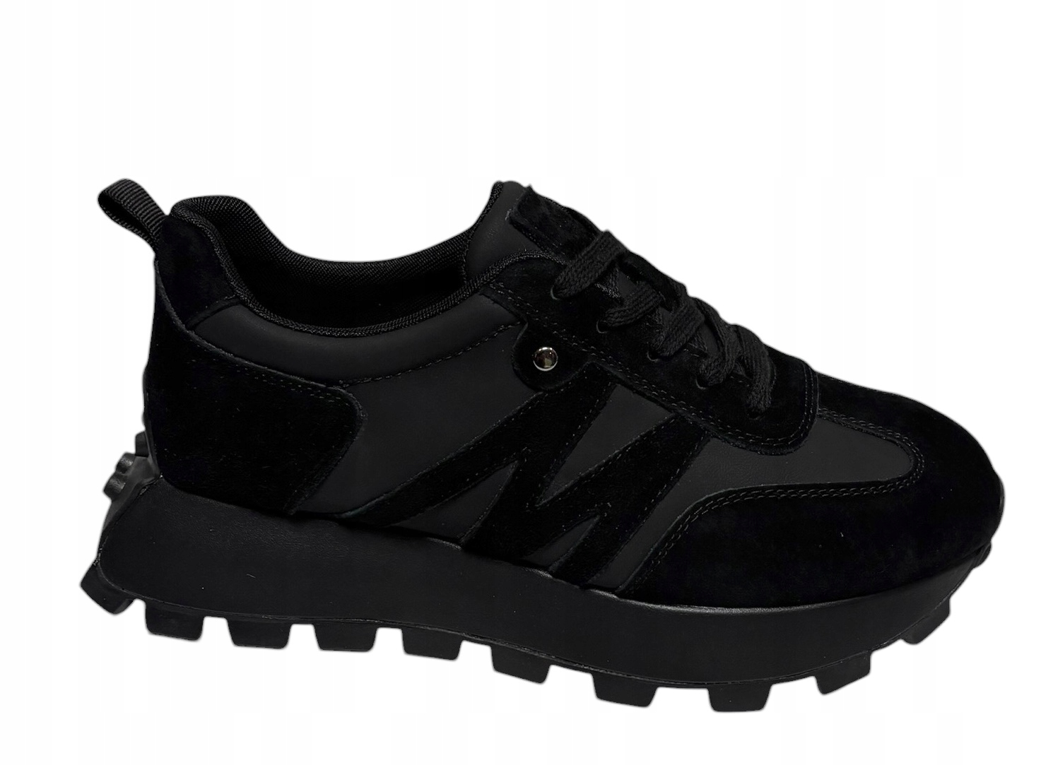 Vinceza 41520 sneakersy półbuty skórzane czarne 38