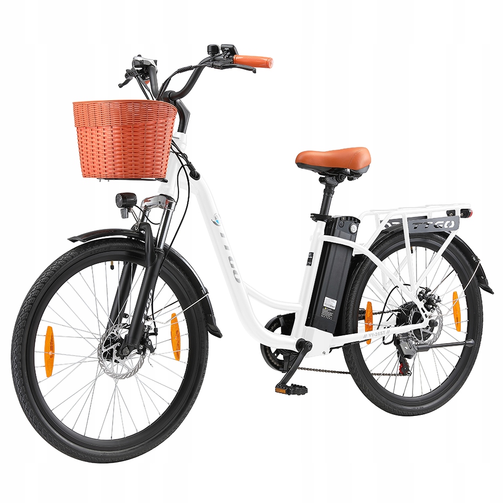 Elektrické kolo Ttgo C2 Městské 250W 36V 75KM 26" s košíkem (E-bike)