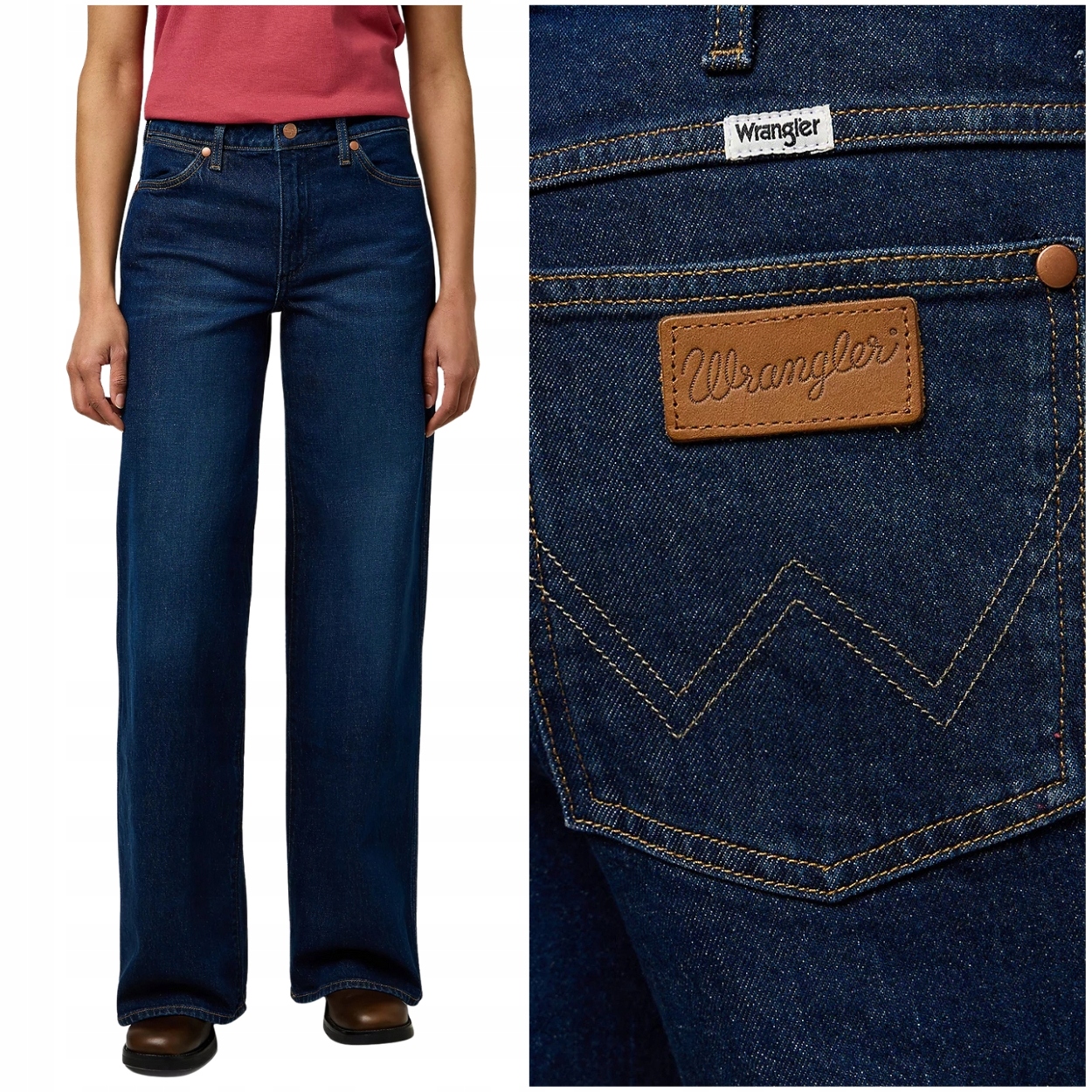 Wrangler World Wide volné široké dámské džínové kalhoty palazzo W30 L34
