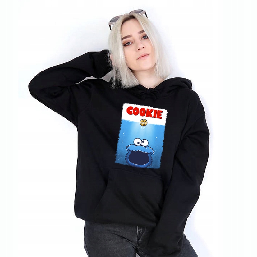 

Bluza z kapturem Czarn Damska XL Cookie Monster 01