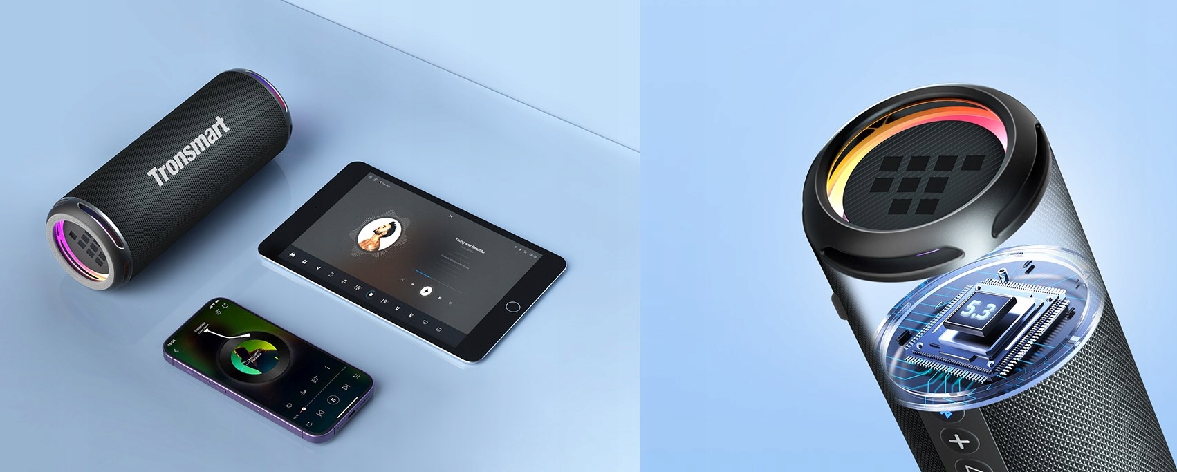 PRZENOŚNY GŁOŚNIK BLUETOOTH BEZPRZEWODOWY TRONSMART MOBILNY 24W IPX7 USB Waga produktu 0.47 g