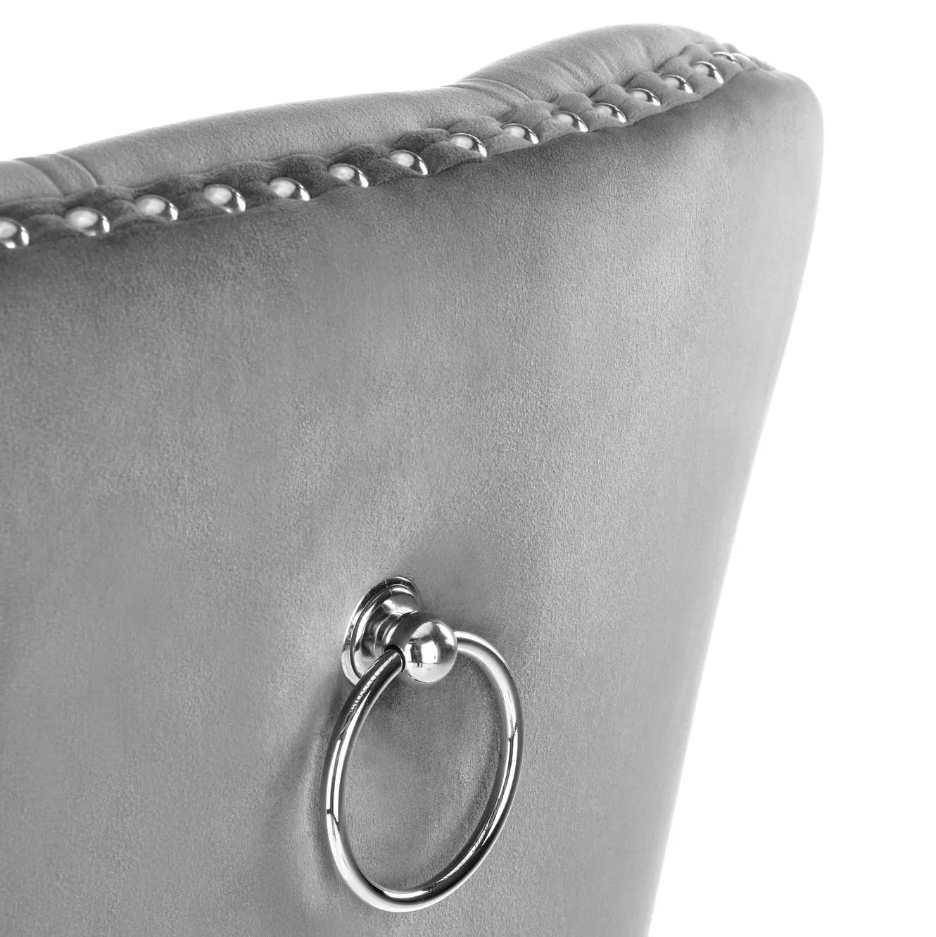 Krzesło glamour MIYA velvet szare czarne Halmar Szerokość siedziska 54 cm