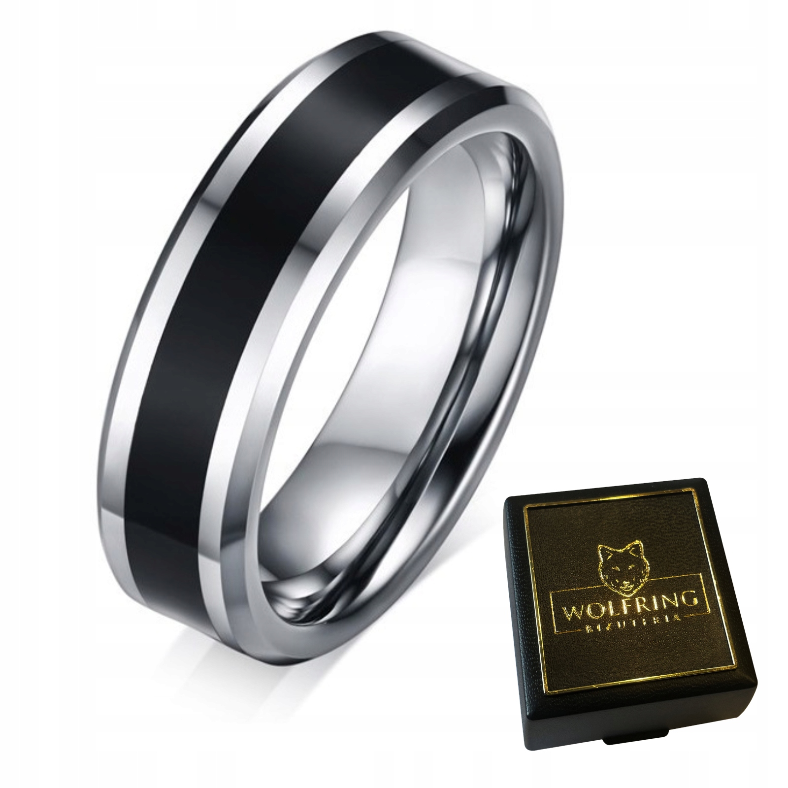 OBRĄCZKA PIERŚCIONEK z Wolframu WOLFRING EU22 US10