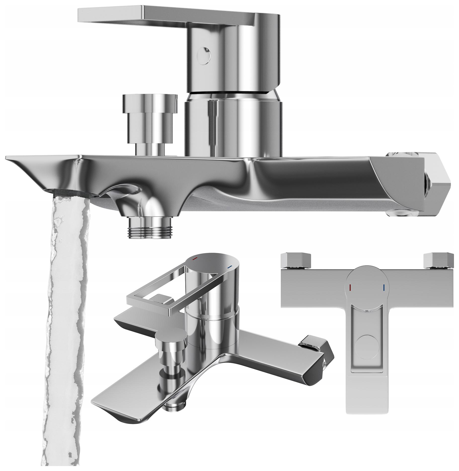 Vaňová A Sprchová Batéria Chrómová Kohútik Do Kúpeľne Mosadzný Arma