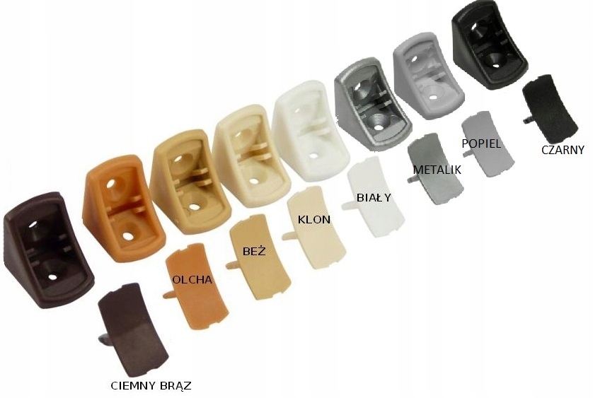 

Kątowniki podpórki półki komandorki łącznik 100szt