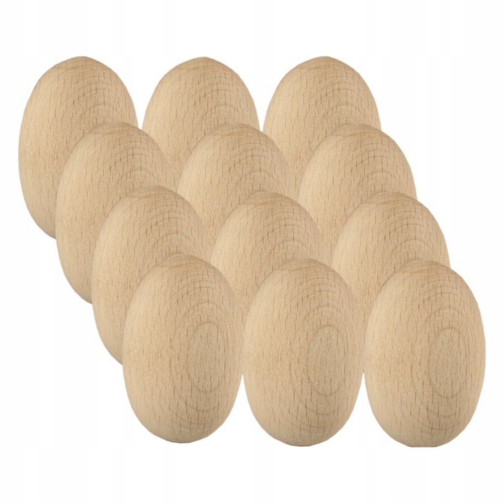Dřevěné bukové vajíčko 100 ks – surové, hladké, k ozdobení