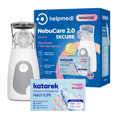Katarek NebuCare 2.0 Secure Nebulizator siateczkowy z solą fizjologiczną