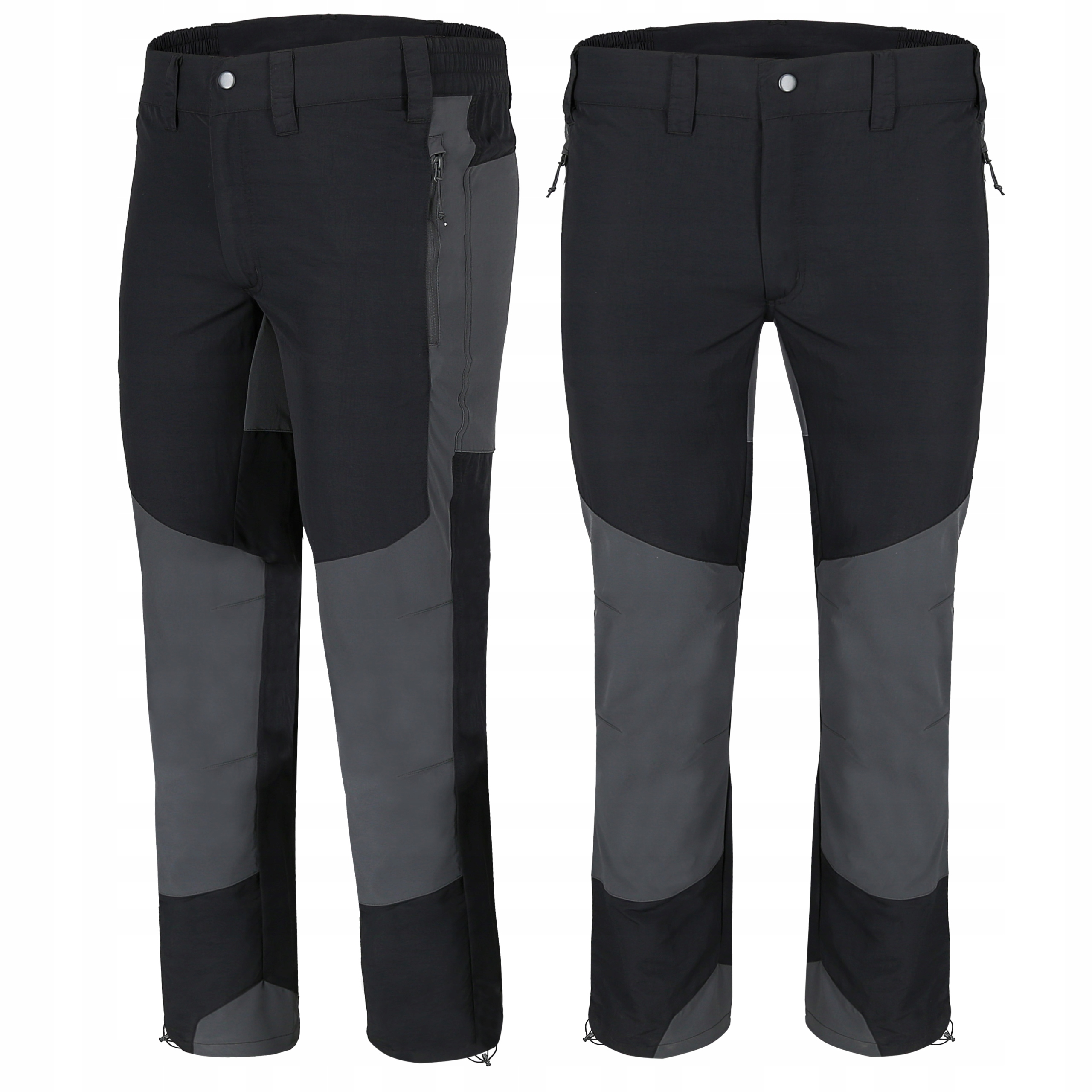 Długie Spodnie Turystyczne Trekkingowe Morowo Wytrzymałe Dwumateriałowe M