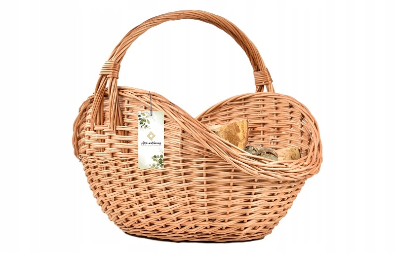 Koš na dřevo do krbu Proutěný Košík Velký XXL