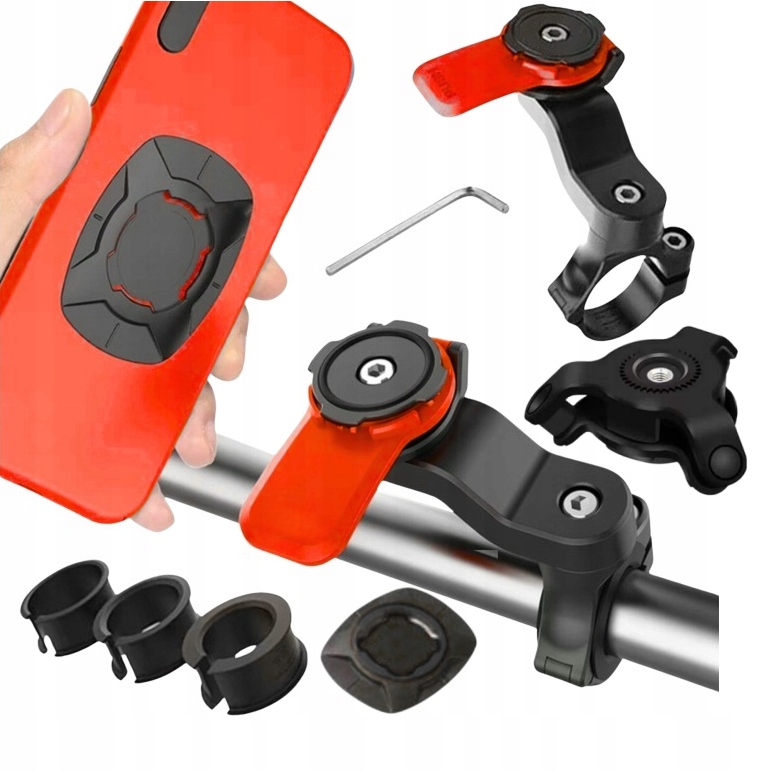 Uchwyt Na Telefon Z Tłumikiem Drgań Motocykl Rower Funkcja Lock Mocny
