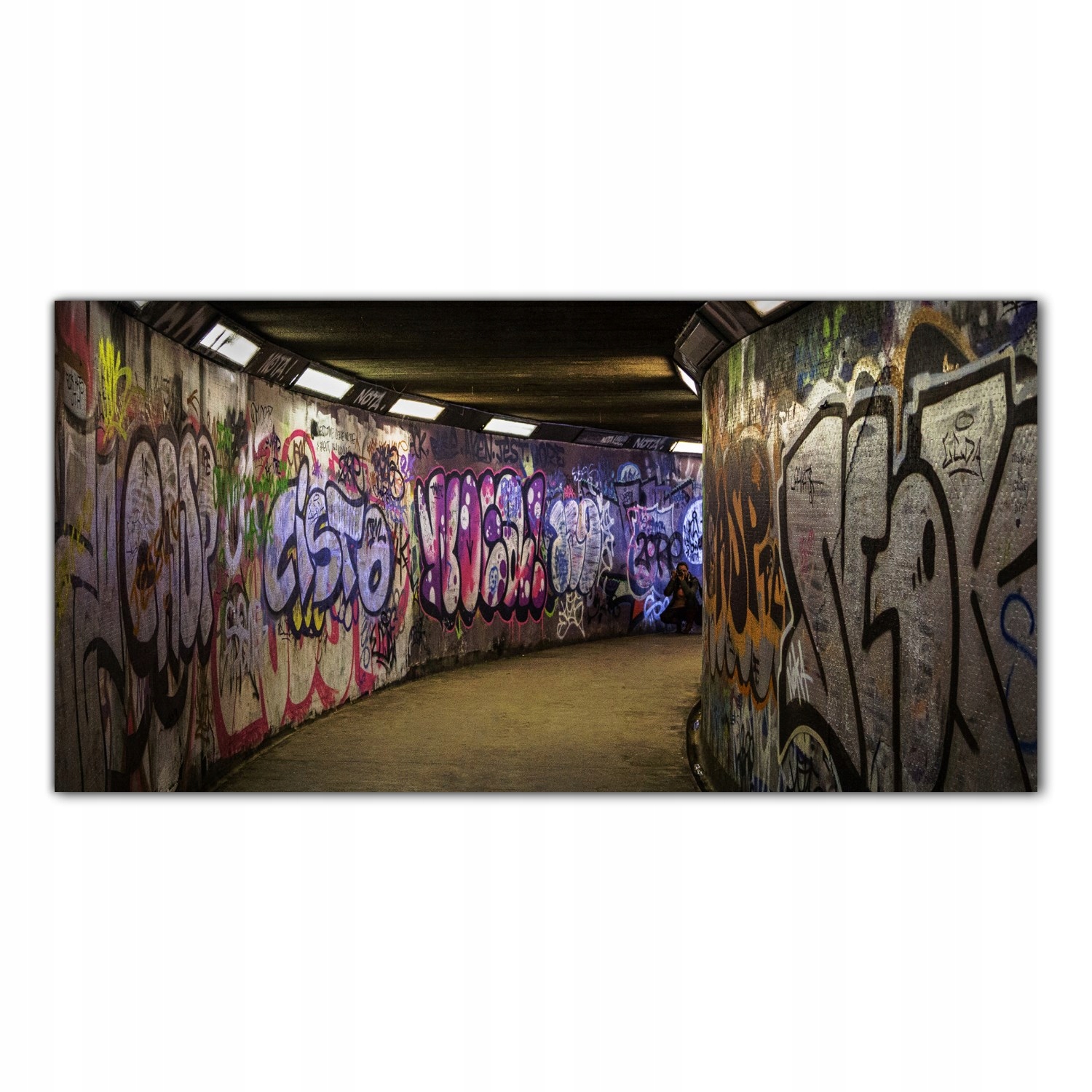

Hartowany Obraz Szklany Metro Tunel Sztuka 100x50