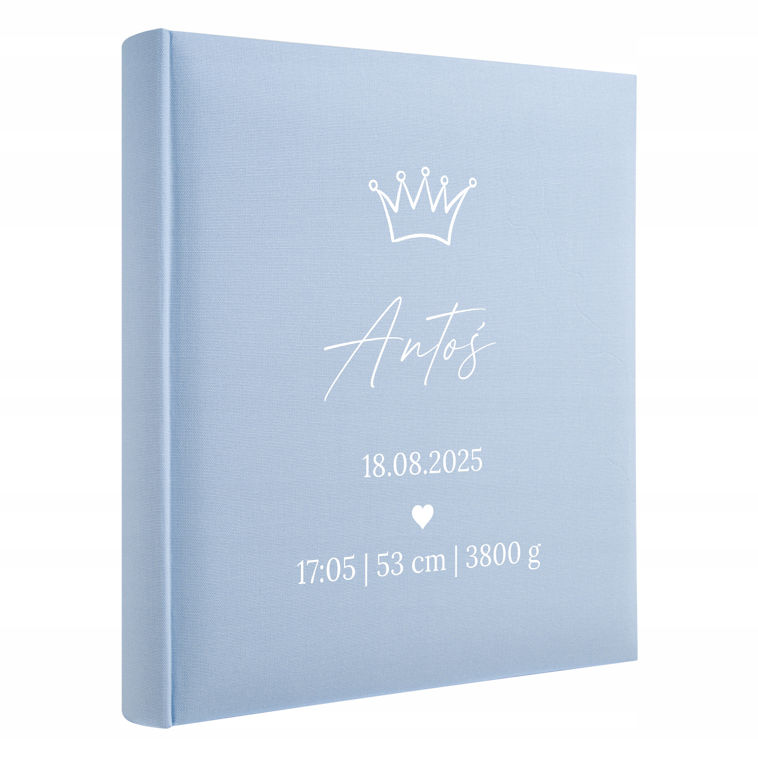 Dětské album Tradiční metrika 100 stran Light Blue Personalizace