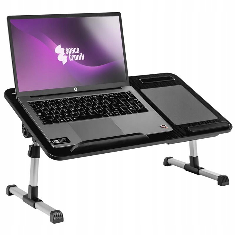 Stolek pod notebook do postele 51x30 Spacetronik Nastavitelný, skládací, černý