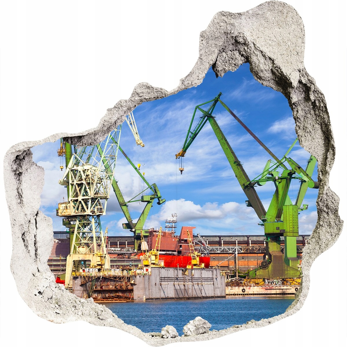 

Fototapeta dziura na ścianę 3d Stocznia w Gdańsku