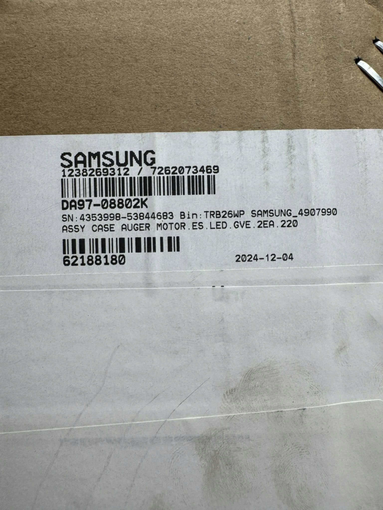 Zespół napędu kostkarki lodówki Samsung DA97-08802K