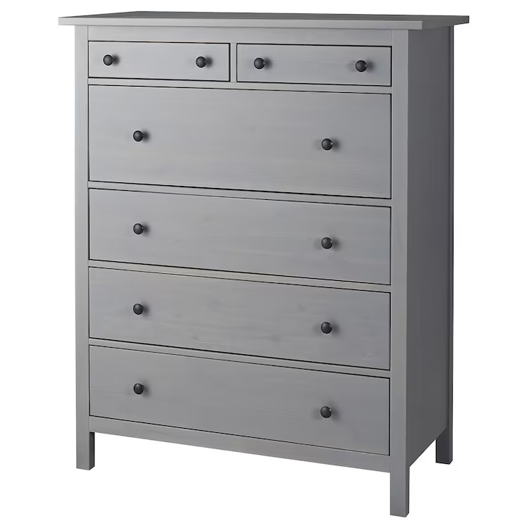 

Ikea Hemnes komoda 6 szuflad Szara Bejca 108x131cm