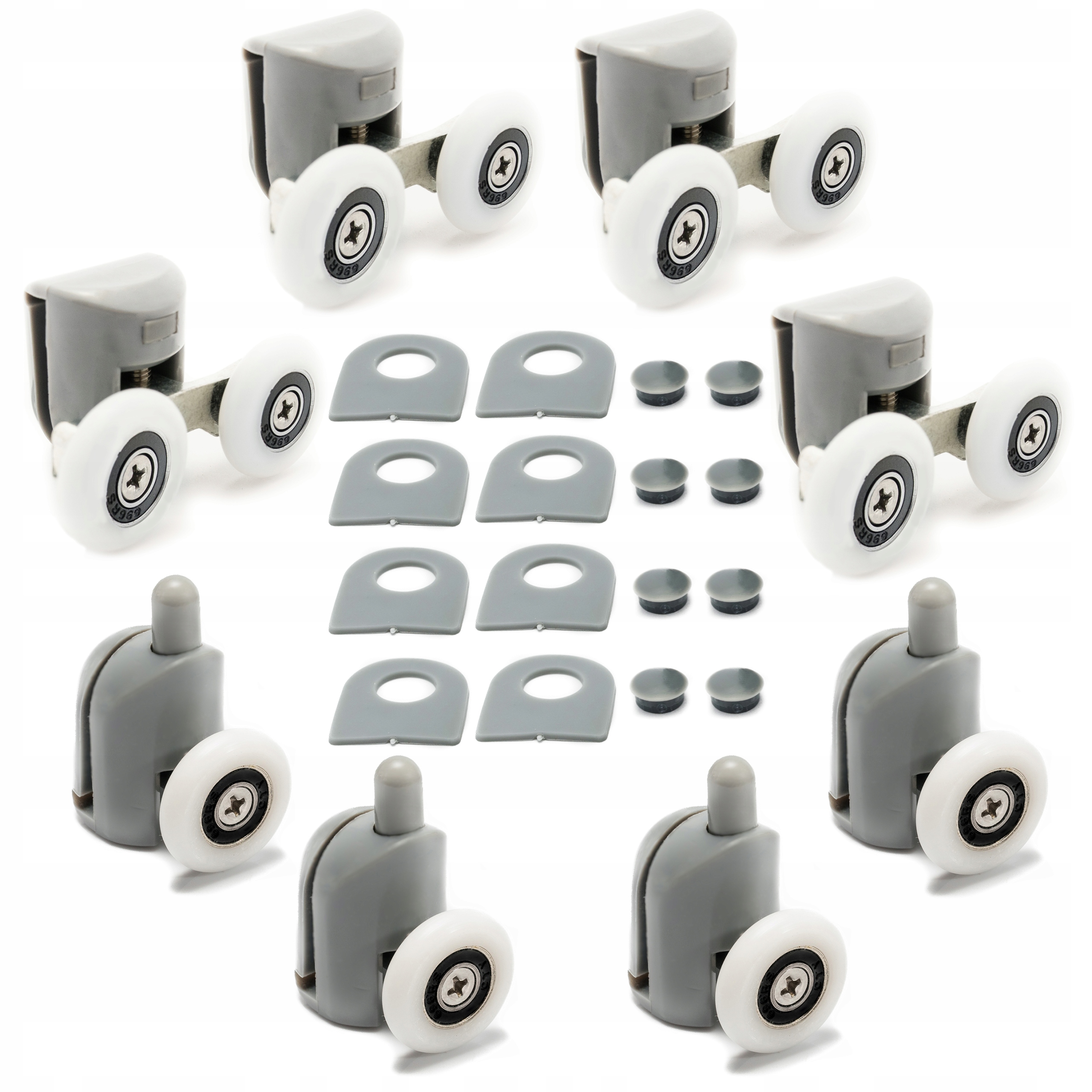 Komplet 8szt rolek do kabiny prysznicowej 23mm