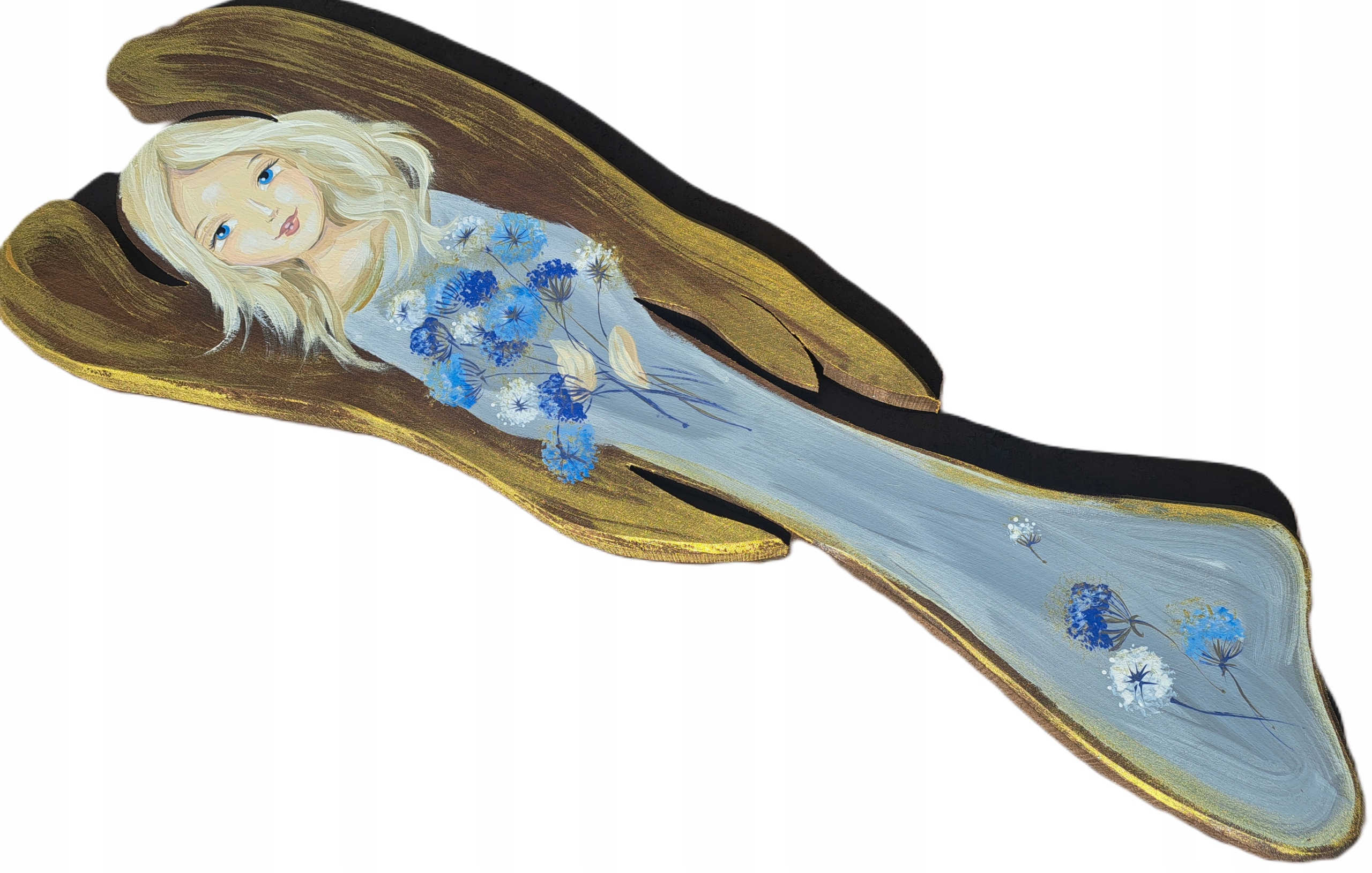 Obraz Dřevěný Velký Anděl Hand Made Malovaný