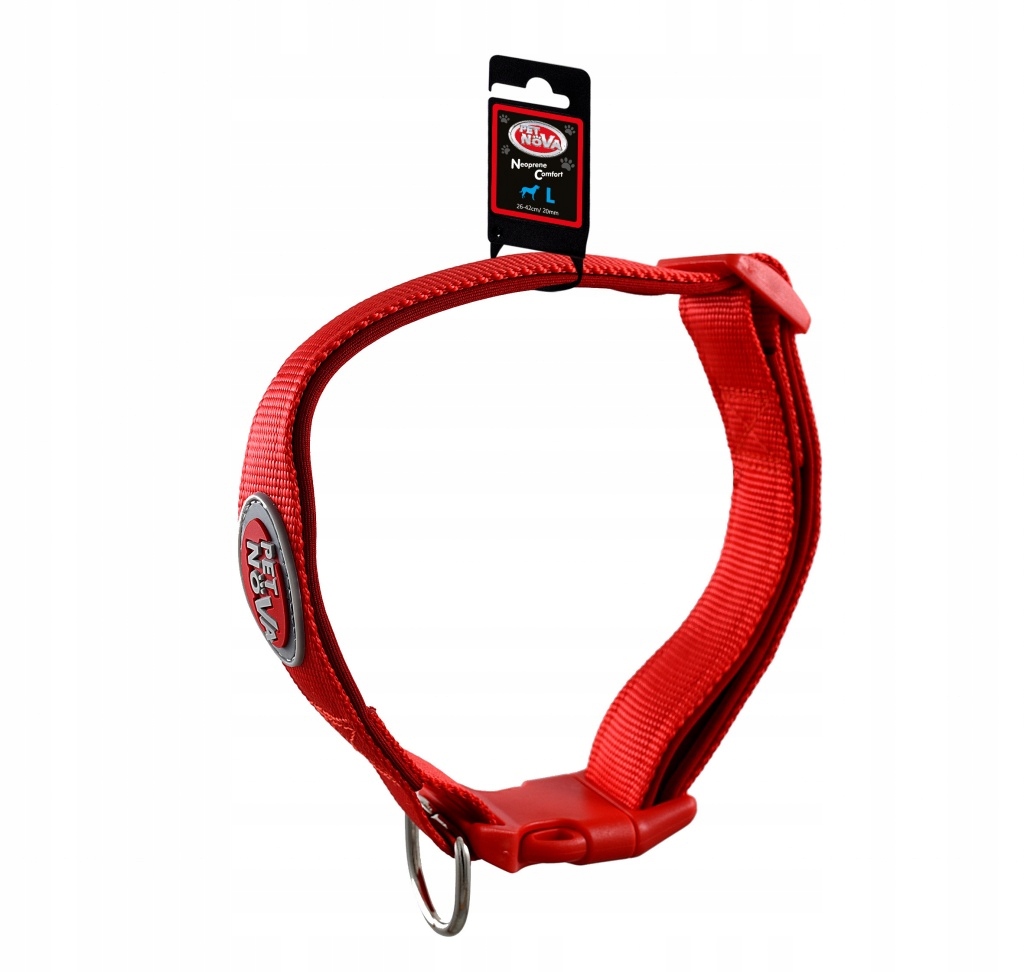 

Pet Nova Regulowana Obroża nylon Comfort L Czerwon