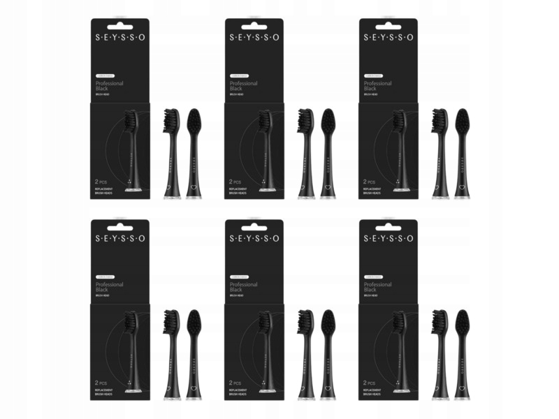 Końcówka szczoteczki Seysso Carbon Professional (6x2 szt.)
