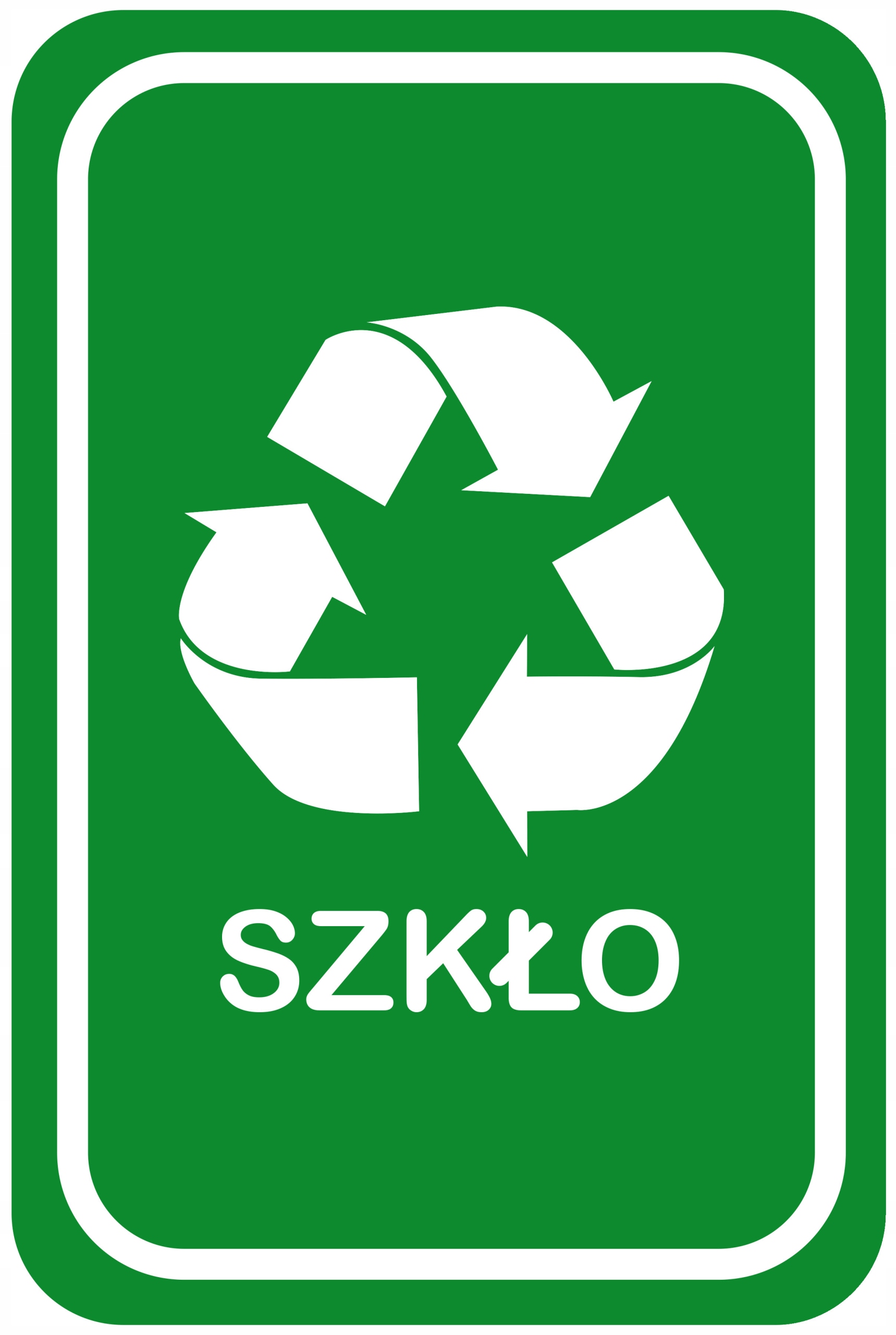 

Szkło Naklejki na kosz Segregacja Śmieci 20cmx30cm