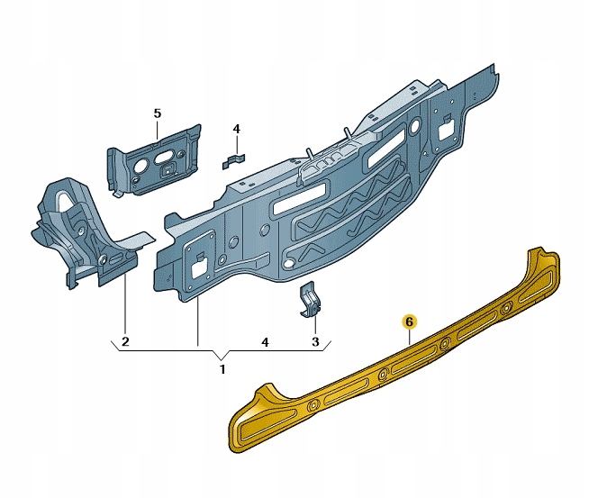 TYLNY PAS NADWOZIA AUDI A1 ASO ORYGNIAŁ NOWY 82A813307TA