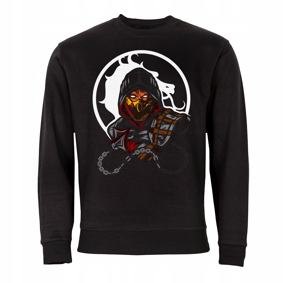

Czarna Bluza Z Nadrukiem Mortal Kombat Scorpion