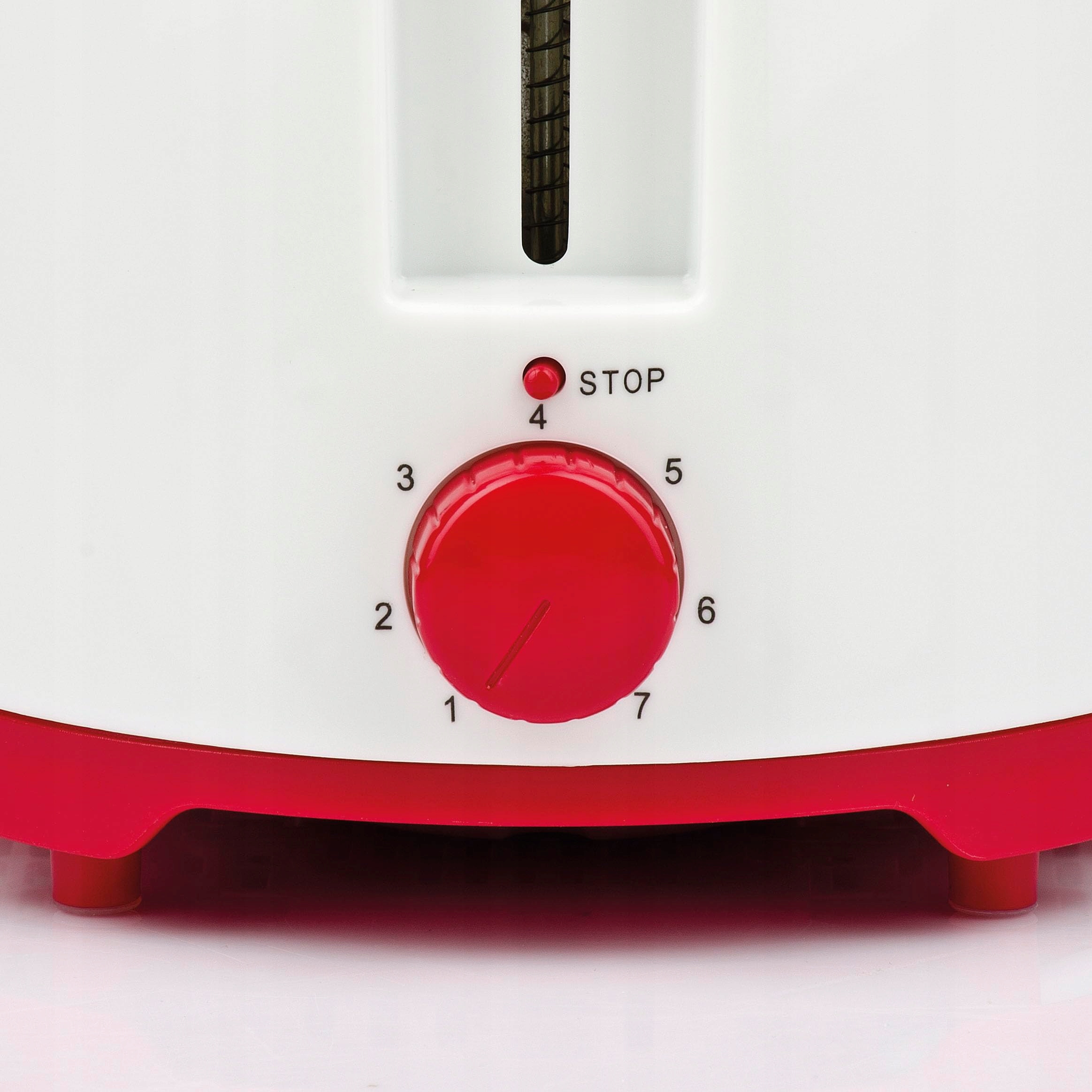 GIRMI Toster Plastikowy Biało-Czerwony, biały/czerwony 750W — miniatura 6
